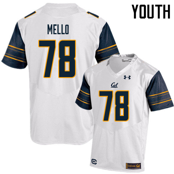 Youth #78 Brandon Mello Cal Bears UA College Football Jerseys Sale-White